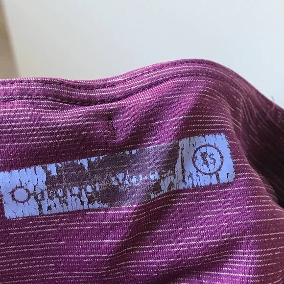 Outdoor Voices Purple 7/8 Striped Leggings - Picture 6 of 7